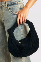 Aurelia Woven Suede Shoulder Bag