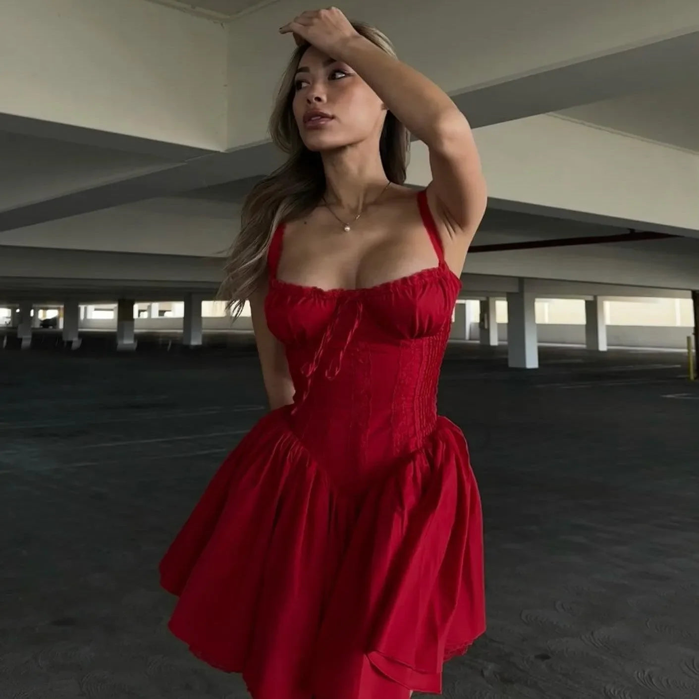 Dream Girl Red Corset Mini Dress