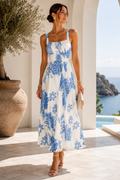 Floral Whispers Floral Print Spaghetti Strap Dress