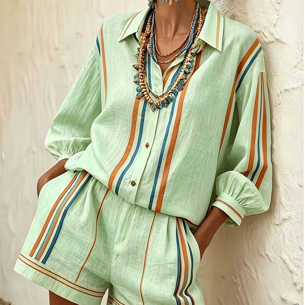Vacation Style Shirt  Shorts Set