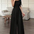 Ruched Wide-Leg Pants