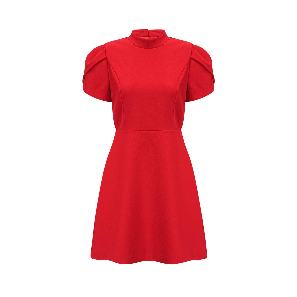 Elegant Occasion Red Bow Mini Dress