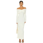 Exclusive Invite White Off-Shoulder Maxi Dress