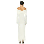 Exclusive Invite White Off-Shoulder Maxi Dress