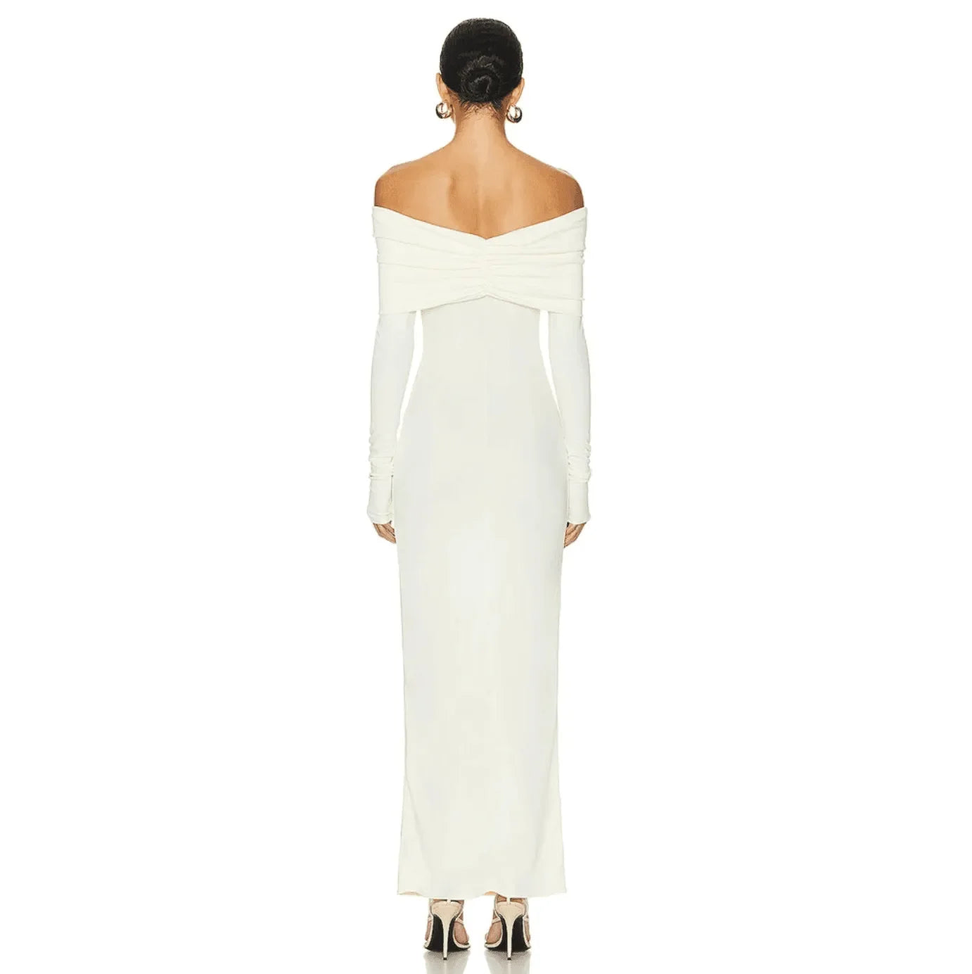 Exclusive Invite White Off-Shoulder Maxi Dress