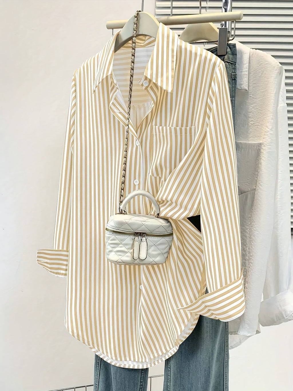 Striped Pocket Button Shirt