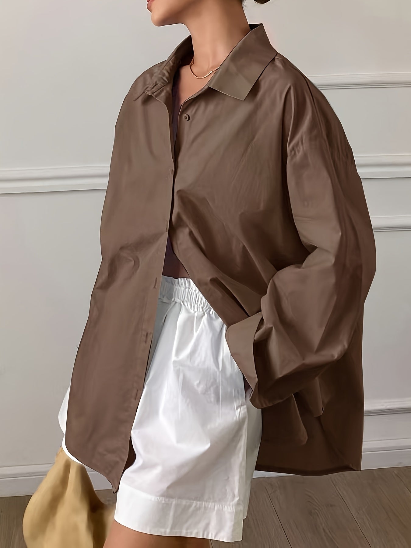 Back Bow Long Sleeve Blouse