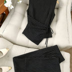 Striped two-piece wide-leg set from 64b136-1e featuring a stylish matching top and pants, perfect for casual or chic wear.