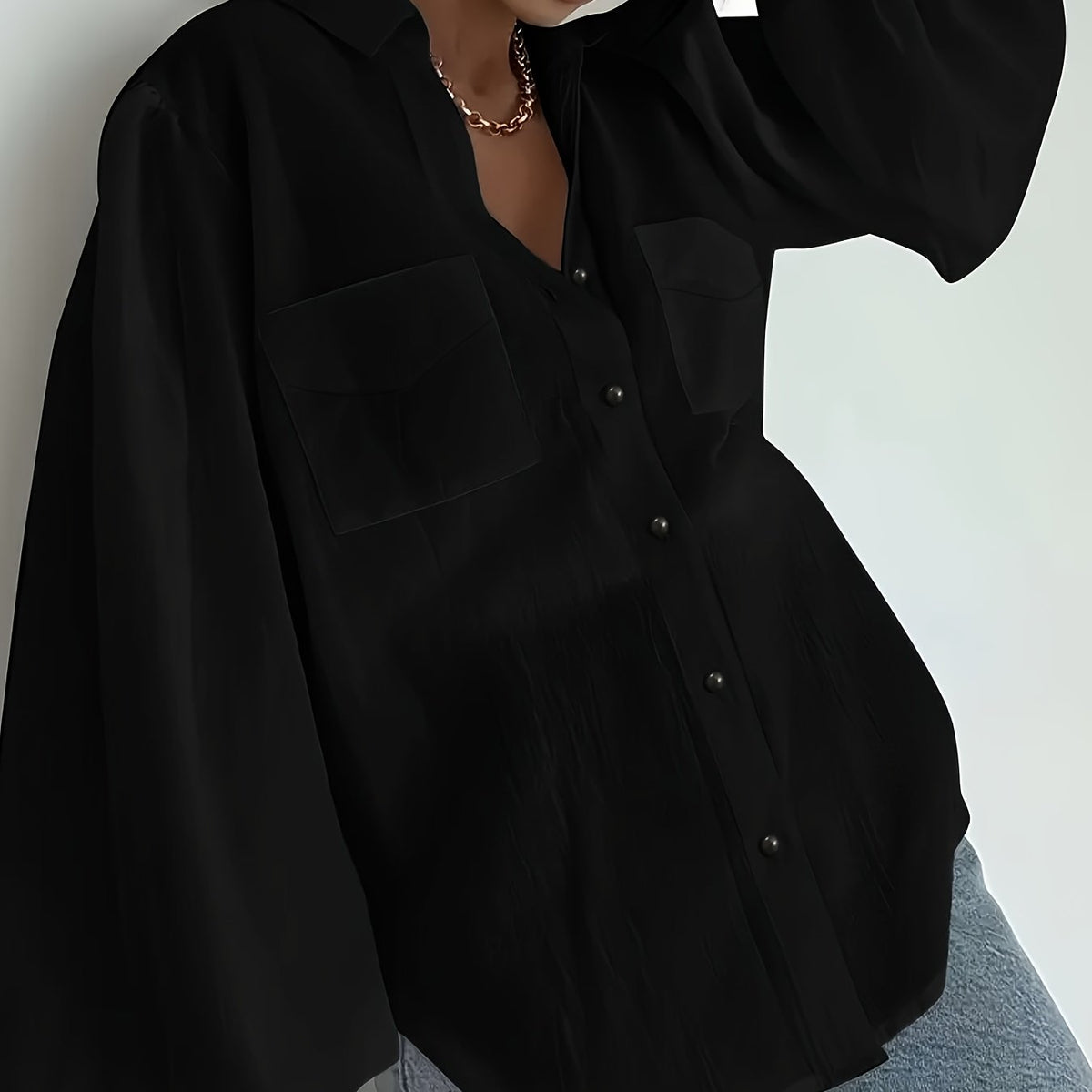 Elegant SemiSheer Button Shirt Summer Comfort