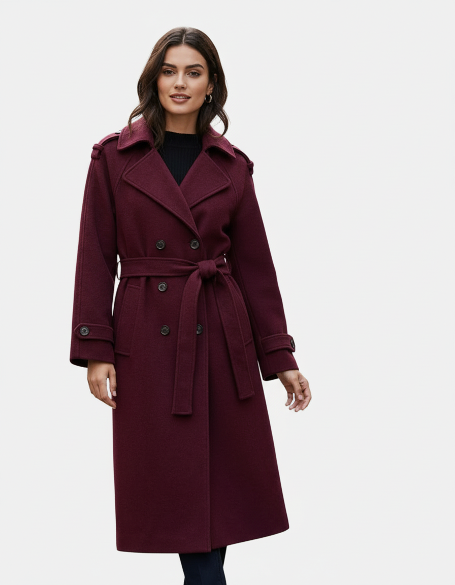 The Burgundy Celine Coat