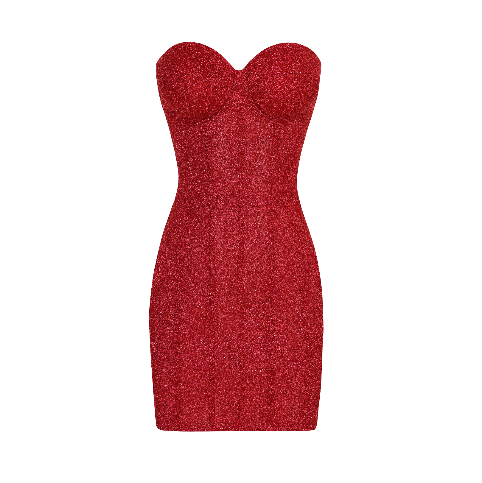 Flame Lure Glitter Corset Red Mini Dress