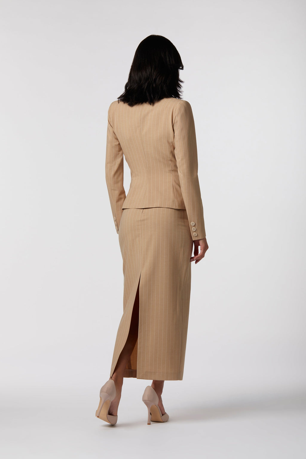 Gela Skirt Suit | Pinstripe