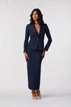 Gela Skirt Suit | Pinstripe