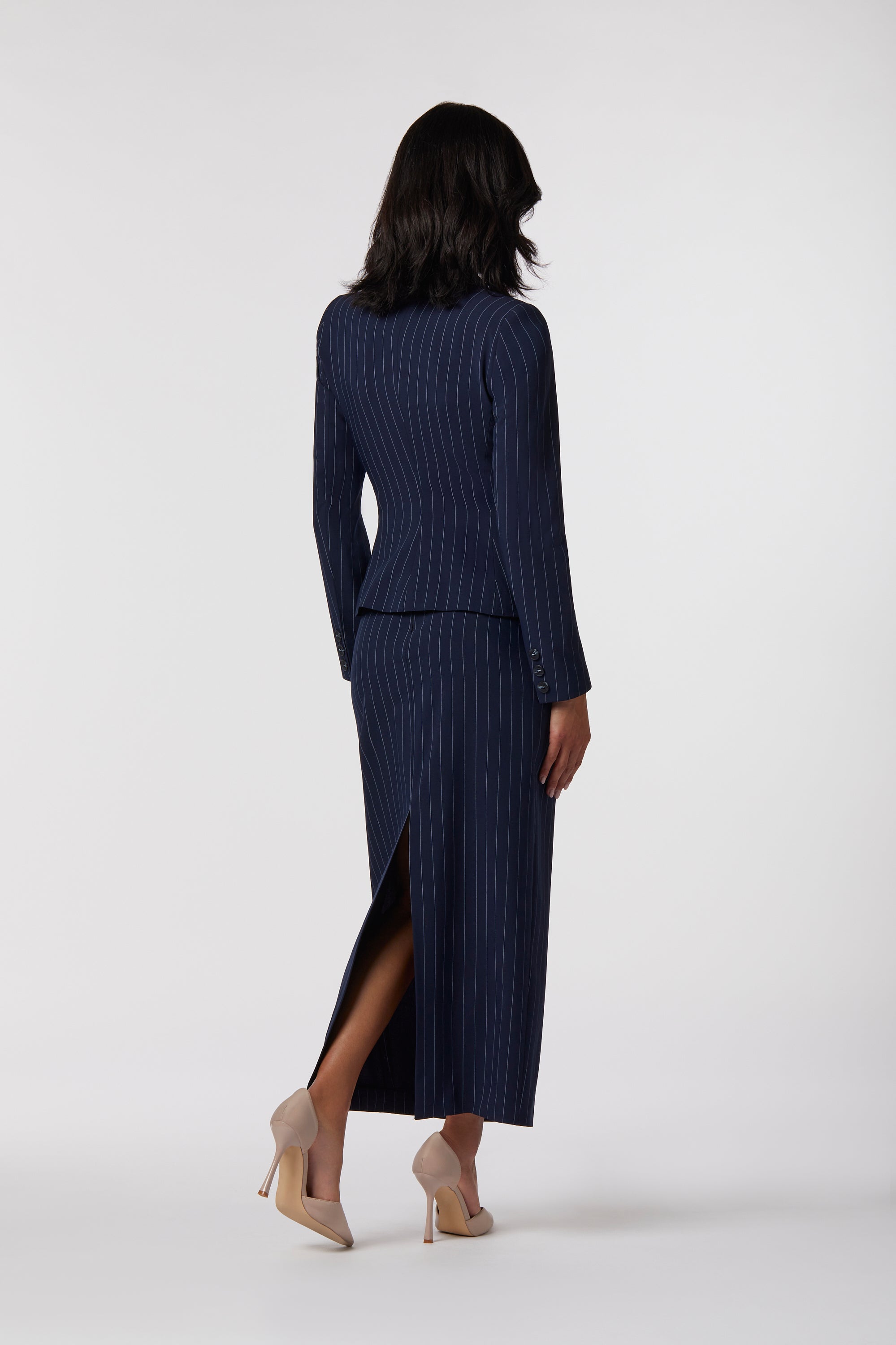 Gela Skirt Suit | Pinstripe