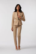Gela Slim Suit | Pinstripe