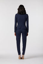 Gela Slim Suit | Pinstripe