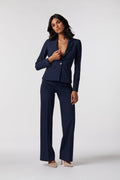 Gela Palazzo Suit | Pinstripe