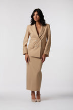 Gioia Skirt Suit | Pinstripe