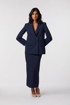 Gioia Skirt Suit | Pinstripe