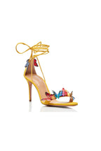 Butterfly Embellished Lace Up High Heel Sandals
