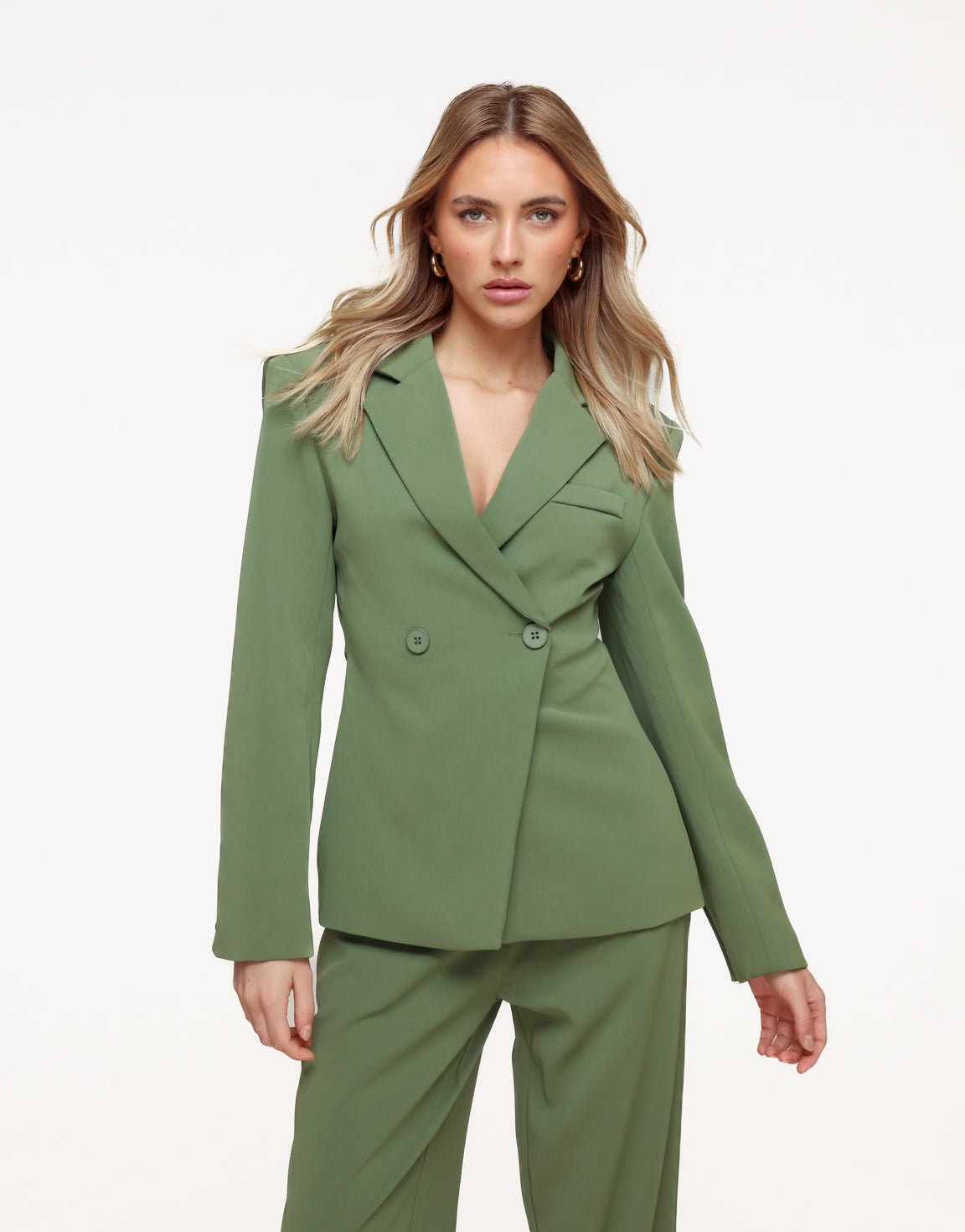 Groene Luxe Getailleerde - Blazer