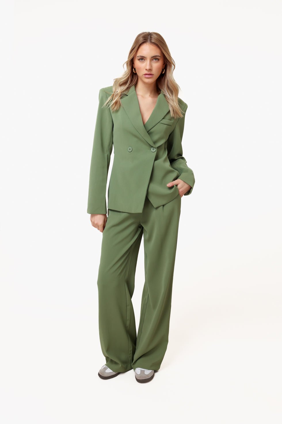 Groene Luxe Rechte - Pantalon