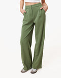 Groene Luxe Rechte - Pantalon