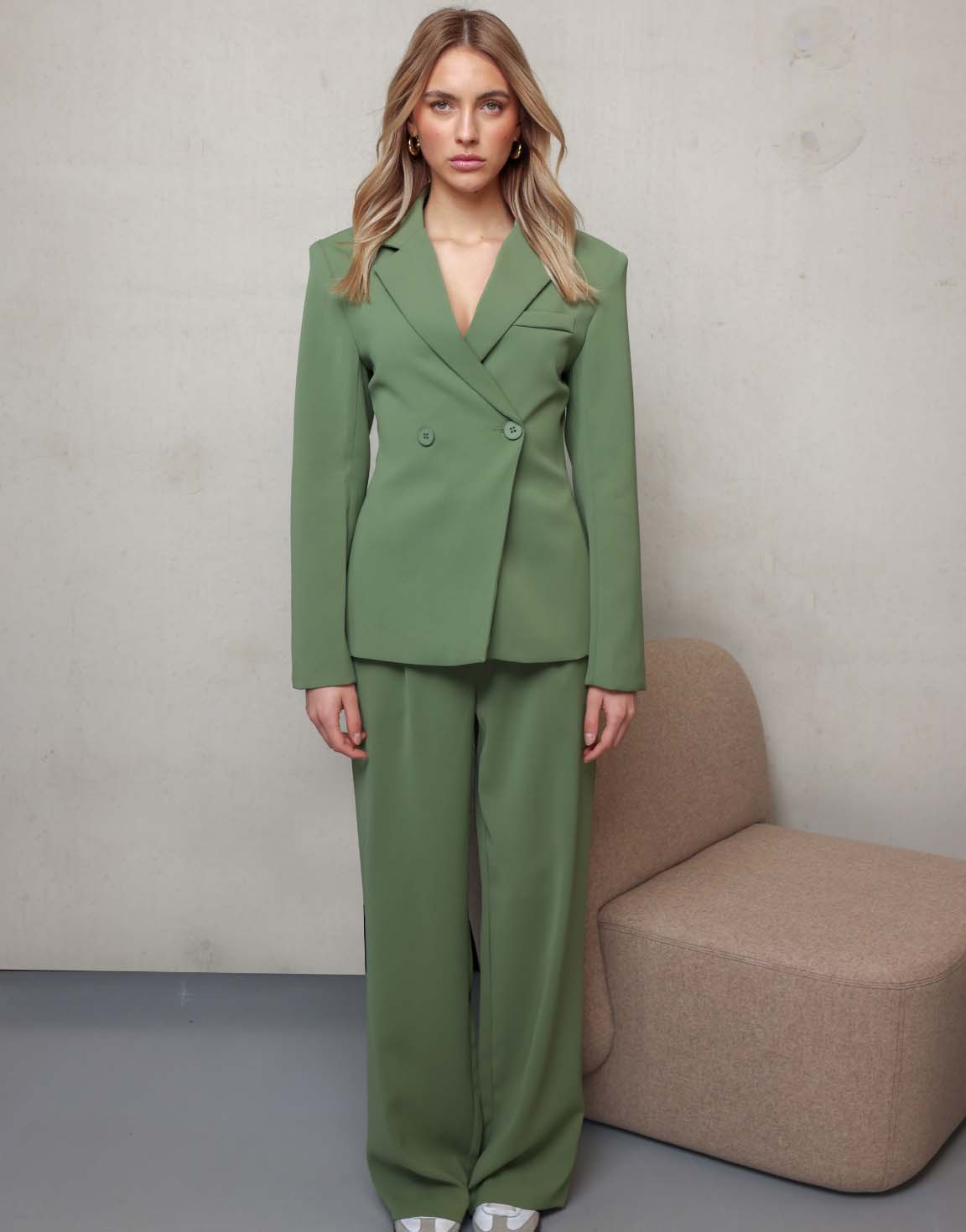 Groene Luxe Rechte - Pantalon