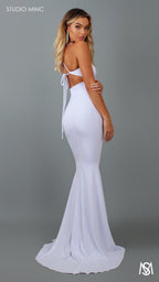 SILHOUETTE - White Fitted Formal Dress with Cut Outs