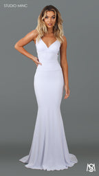 SILHOUETTE - White Fitted Formal Dress with Cut Outs