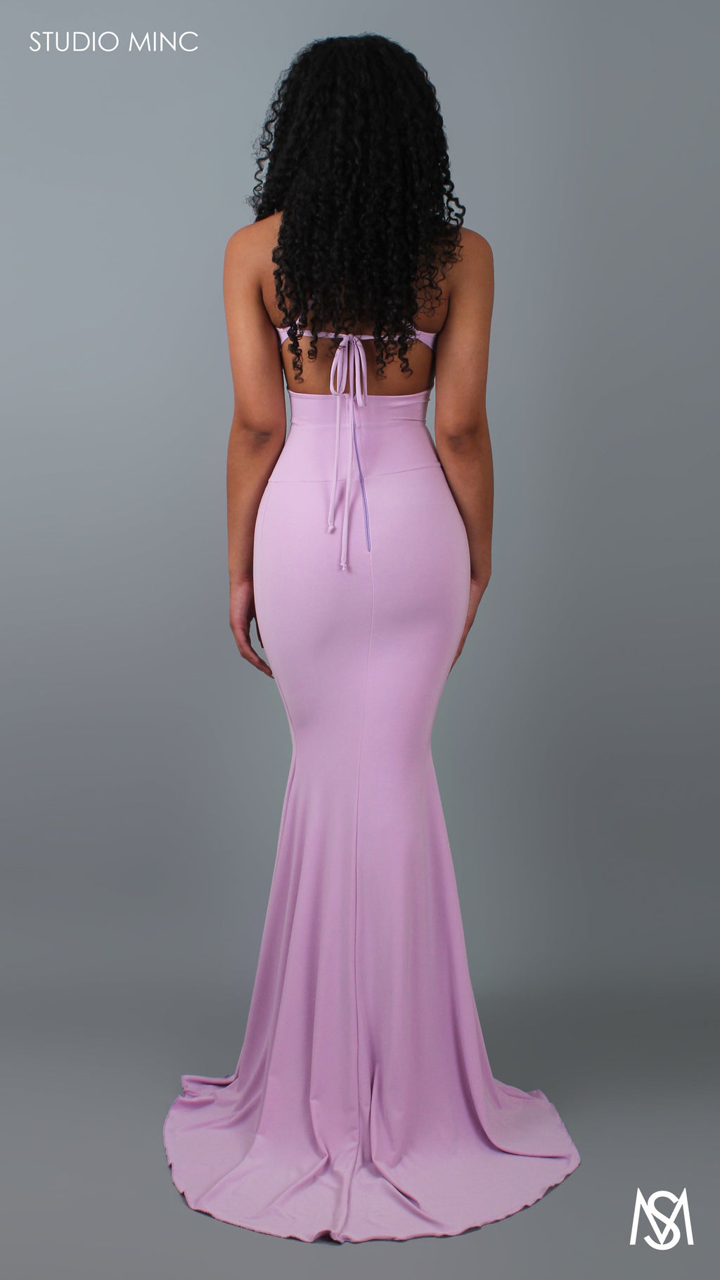 SILHOUETTE - Lavender Fitted Formal Dress with Cut Outs