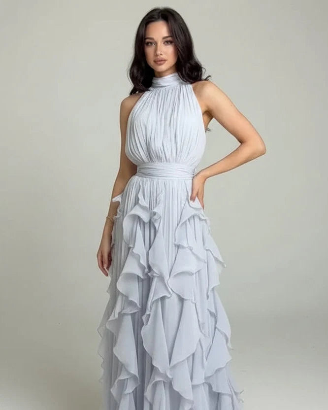 "Orlena" French Elegant Irregular Layered Dress