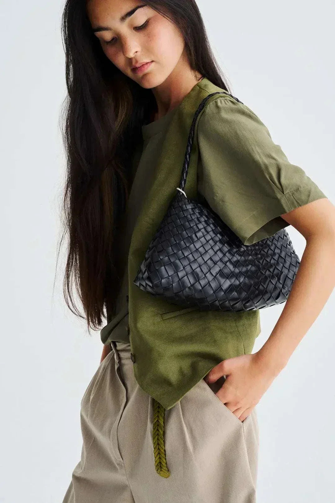 Rosanna Woven Shoulder Bag