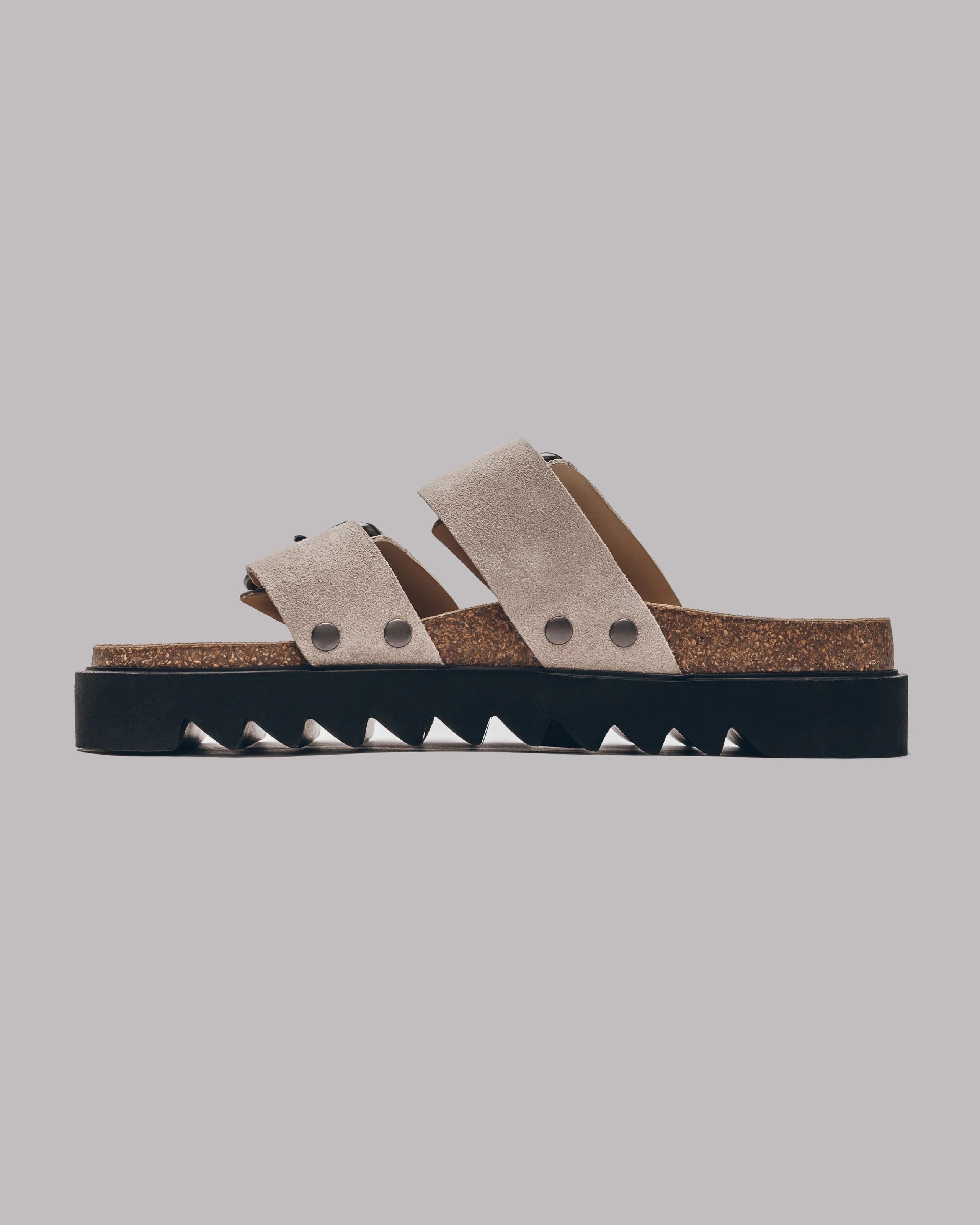 The Black Leather Buckle Sandals