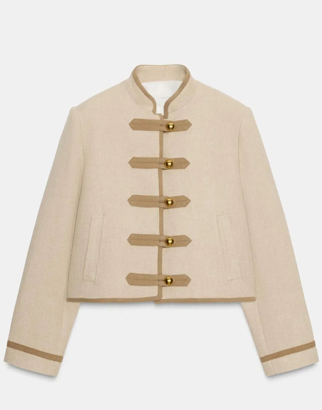 Buttoned Jacket "Napoleone" Beige