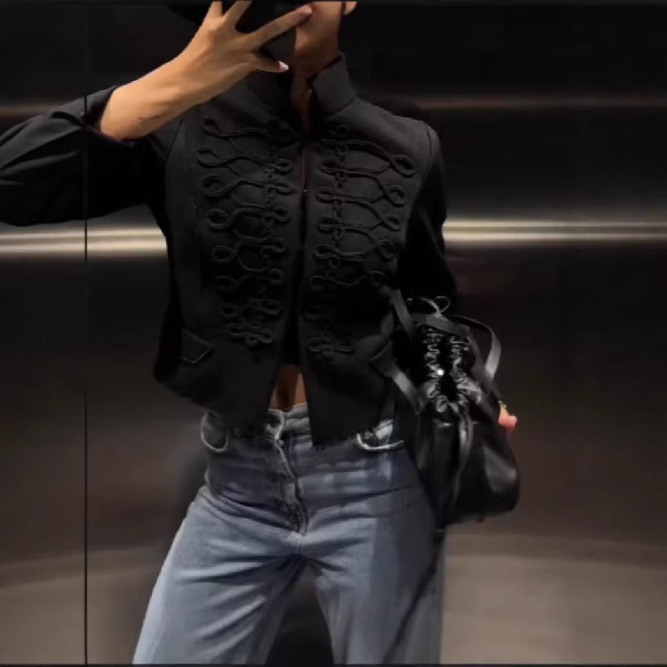Buttoned Jacket "Elodie" Black