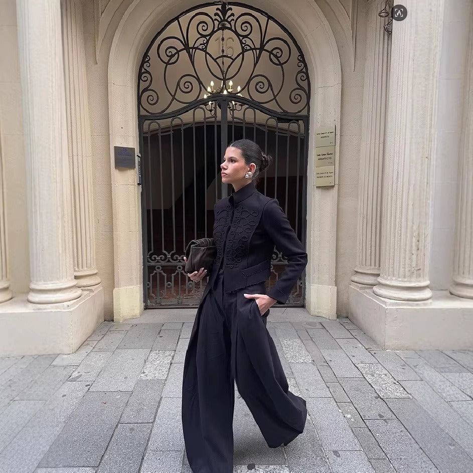 Buttoned Jacket "Elodie" Black