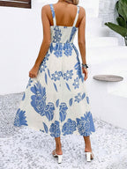 Floral Whispers Floral Print Spaghetti Strap Dress