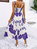 Floral Whispers Floral Print Spaghetti Strap Dress
