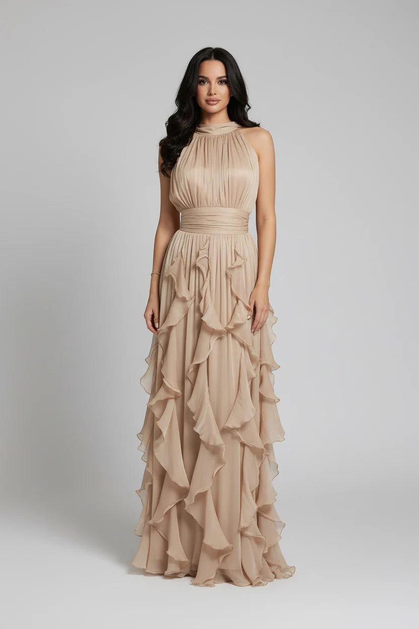 "Orlena" French Elegant Irregular Layered Dress