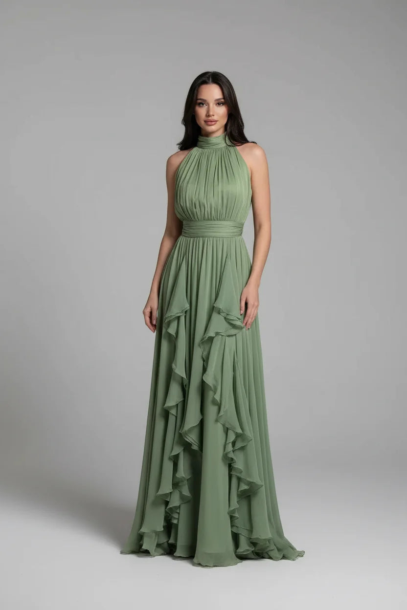 "Orlena" French Elegant Irregular Layered Dress
