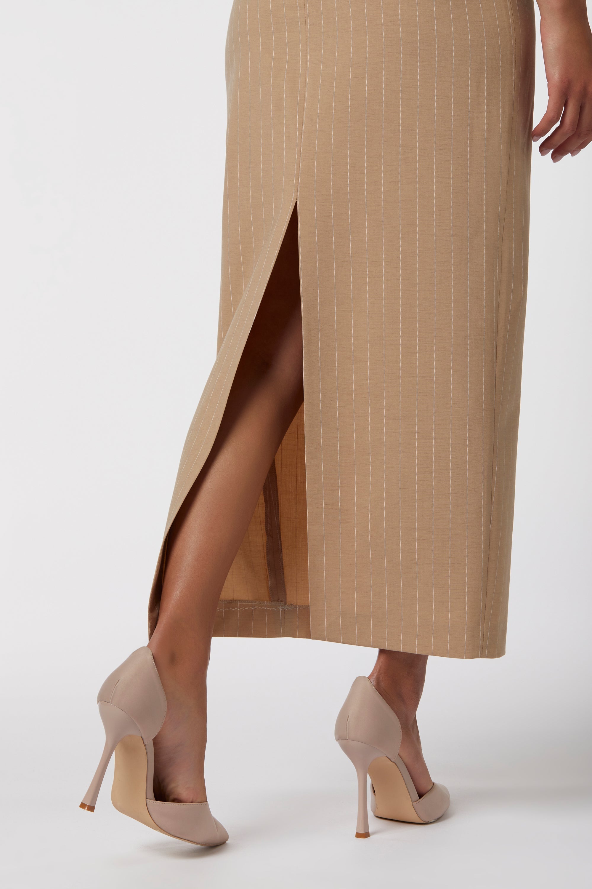 Gioia Skirt Suit | Pinstripe