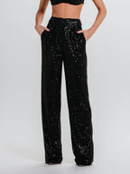 Classic Fashion Sequin High Waist Pocket Pants