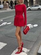 Elegant And Sophisticated Bow Mini Dress