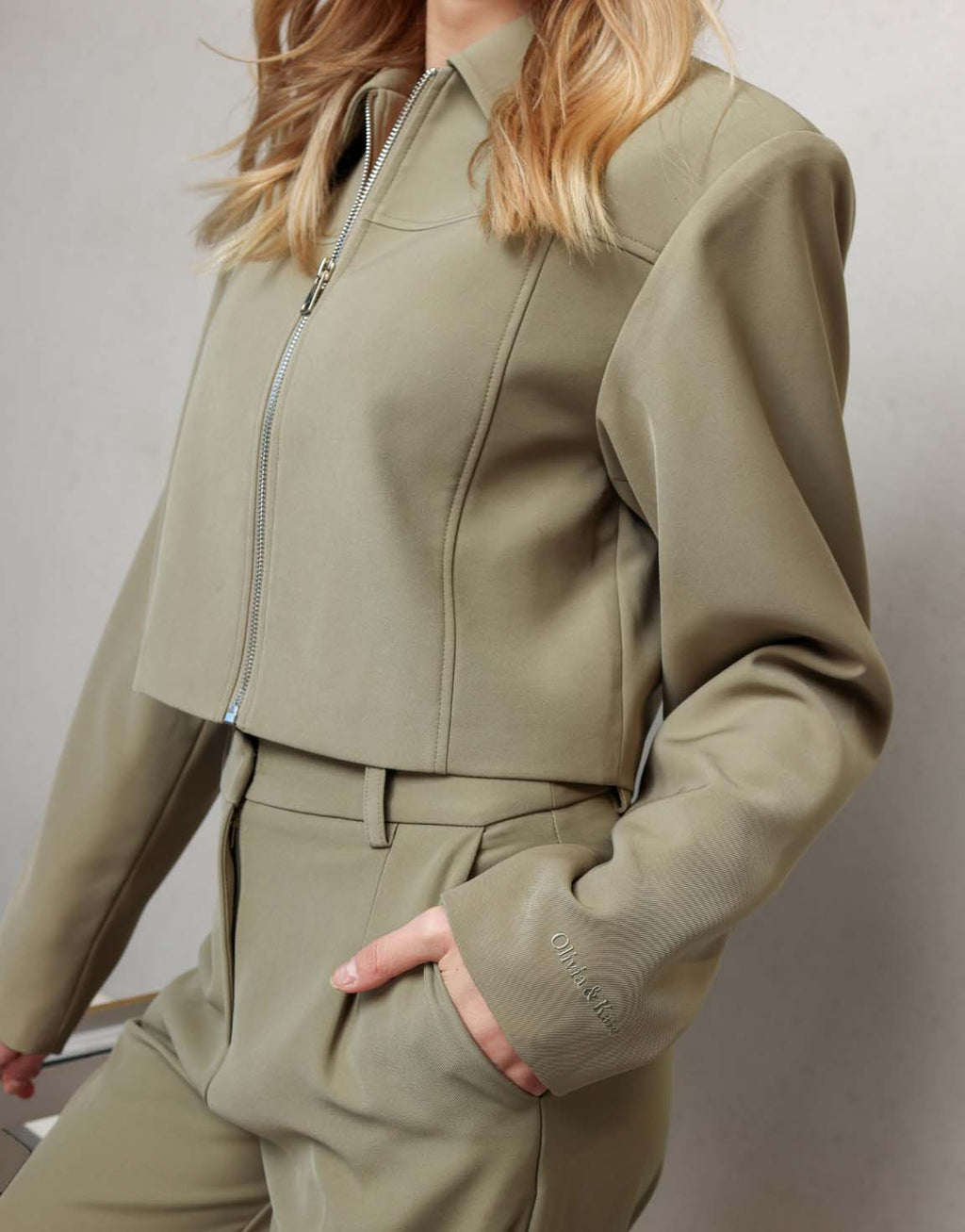 Khaki Studio Rits - Jasje