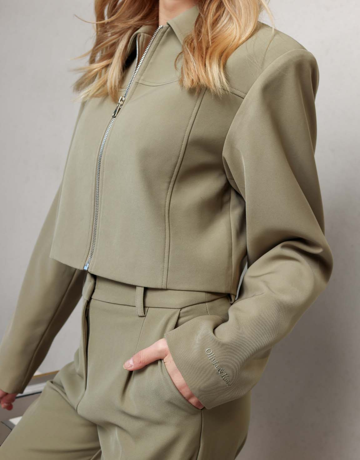 Khaki Studio Rits - Jasje