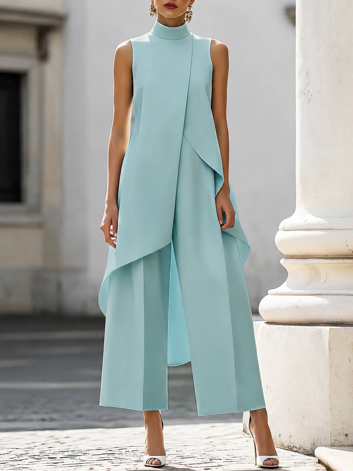 Harlow | Asymmetric Top Wide-Leg Pants Set