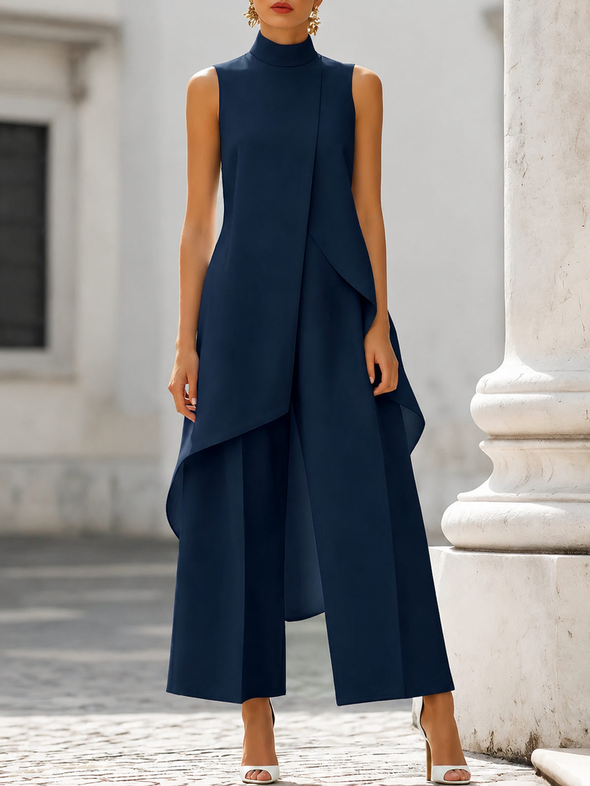 Harlow | Asymmetric Top Wide-Leg Pants Set