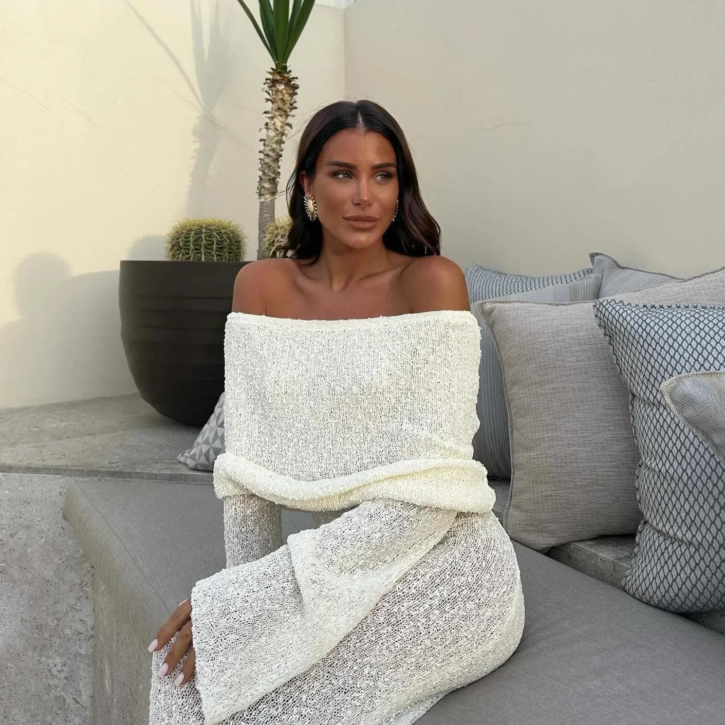 Love Story Off-Shoulder White Maxi Dress