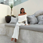 Love Story Off-Shoulder White Maxi Dress